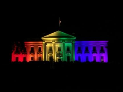 White House Lit Up With Rainbow Lights to Celebrate Marriage Equality Decision (June 26, 2015